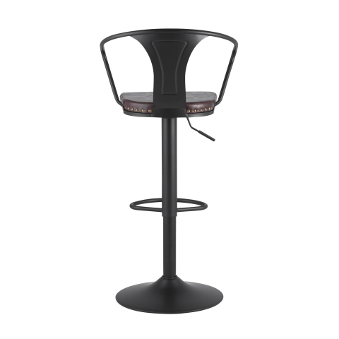 Стул барный TOLIX ARMS SOFT черный матовый