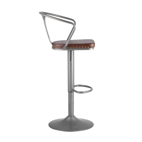 Стул барный TOLIX ARMS SOFT серебристый