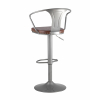 Стул барный TOLIX ARMS SOFT серебристый