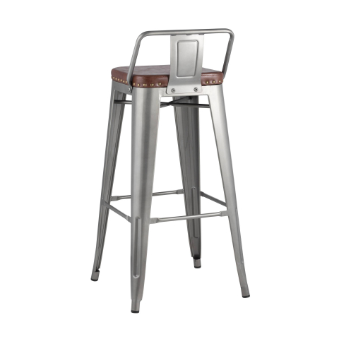 Стул барный TOLIX SOFT серебристый