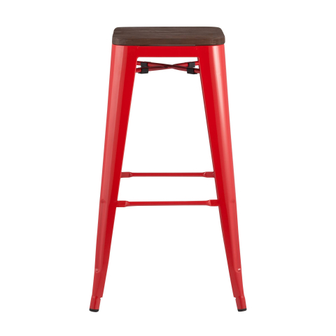 Стул барный TOLIX WOOD красный глянцевый
