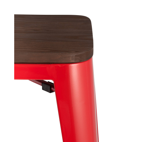 Стул барный TOLIX WOOD красный глянцевый
