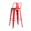 Стул барный TOLIX WOOD со спинкой красный глянцевый