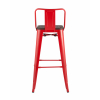 Стул барный TOLIX WOOD со спинкой красный глянцевый