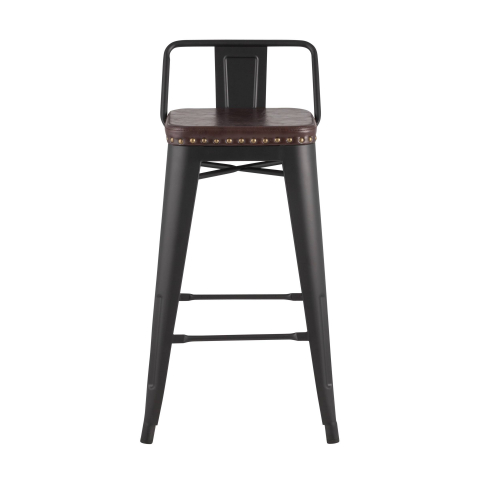 Стул полубарный TOLIX SOFT черный матовый