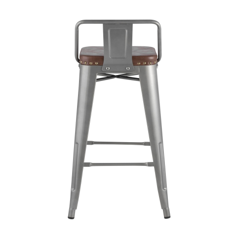 Стул полубарный TOLIX SOFT серебристый