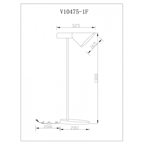 Торшер Moderli V10475-1F Turin