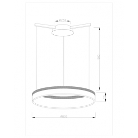 Светодиодная подвесная люстра Moderli V1723-PL Via LED*50W