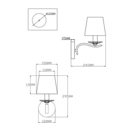 Бра Moderli V2550-1W Silvestor 1*E14*60W