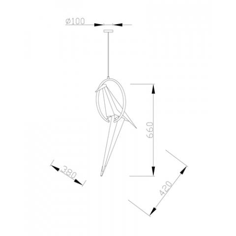 Подвесной светодиодный светильник Moderli V3071-1PL origami Birds 1*LED*6W