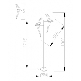 Светодиодный торшер Moderli V3075-2TL origami Birds 2*LED*6W