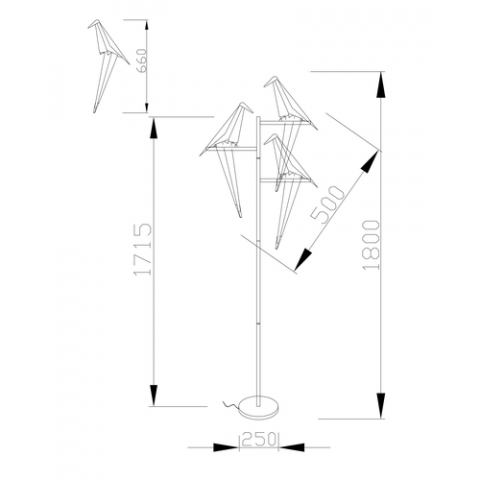 Светодиодный торшер Moderli V3075-3FL origami Birds 3*LED*6W