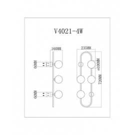 Настенный светильник Moderli V4021-4W Krona