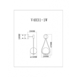 Настенный светильник Moderli V4031-1W Barocco