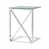 Журнальный стол 40*40 КРОСС серебро