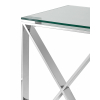 Журнальный стол 40*40 КРОСС серебро