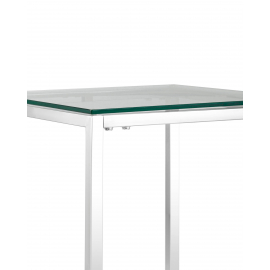 Журнальный стол 40*40 ТАУН серебро