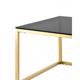 Журнальный стол 120*60 ТАУН золото стекло smoke