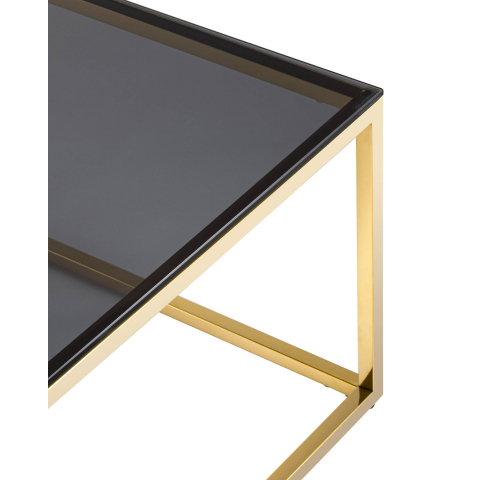 Журнальный стол 120*60 ТАУН золото стекло smoke