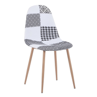 Стул Валенсия пэчворк черно-белый