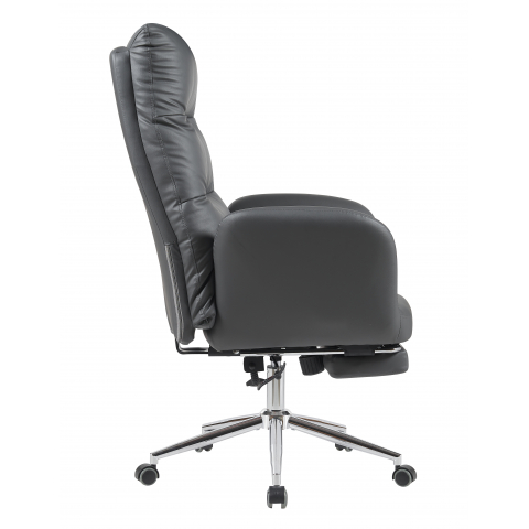 Кресло руководителя TopChairs Solid с оттоманкой серый