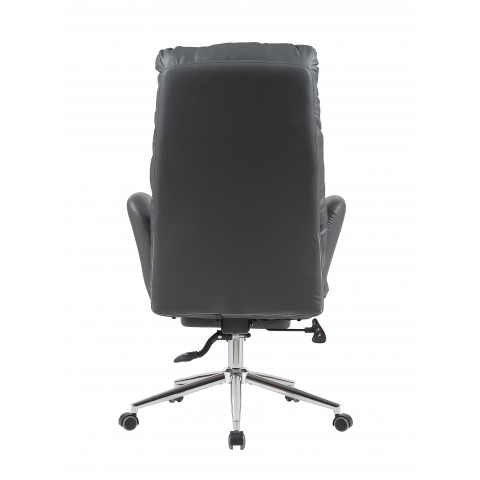 Кресло руководителя TopChairs Solid с оттоманкой серый