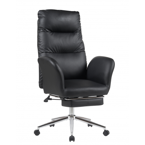 Кресло руководителя TopChairs Solid с оттоманкой черный