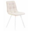 Стул обеденный ALEX SQUARE, цвет сиденья кремовая ткань (UF860-01B), цвет основания белый