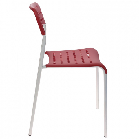 Стул UNO красный стопируемый