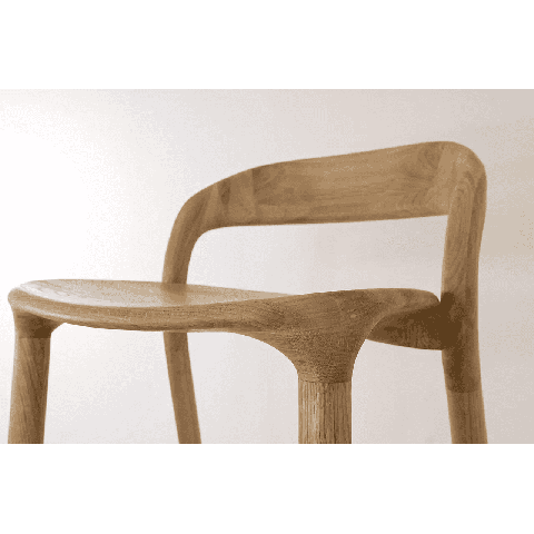 Деревянный барный стул Киото