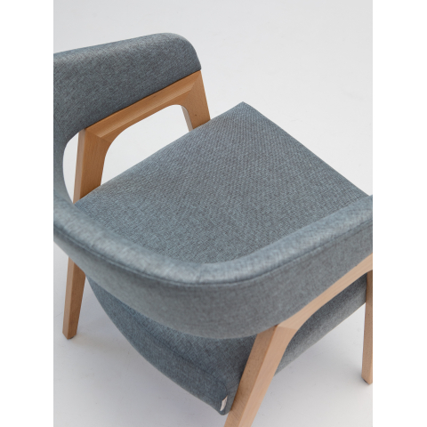 Кресло Берни каркас натуральный обивка Kiton-06