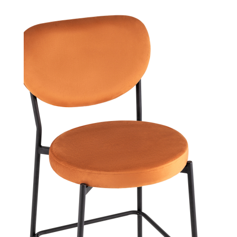 Стул полубарный Барбара NEW велюр терракотовый