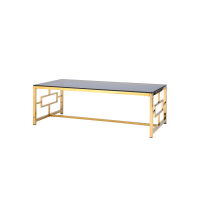 Журнальный стол 120*60 БРУКЛИН золото стекло smoke