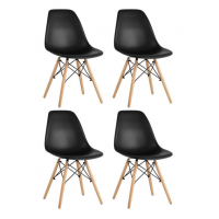 Стул Eames dsw черный комплект 4 штуки