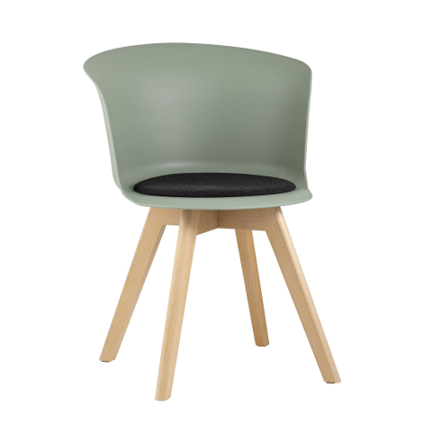 Стул Blossom с подушкой серо-зеленый