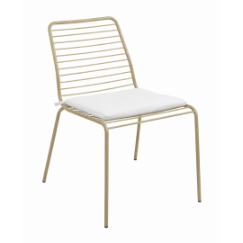 Металлический стул Ла Мели New серо-бежевый