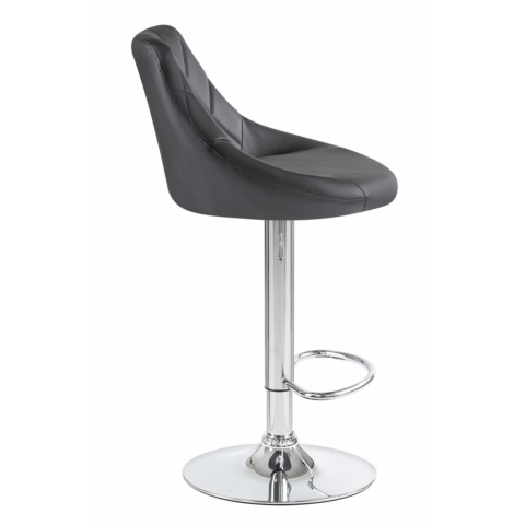 Барный стул Logan черный ножка хром