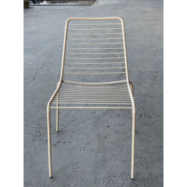 Металлический стул Ла Мели New серо-бежевый