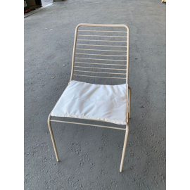 Металлический стул Ла Мели New серо-бежевый