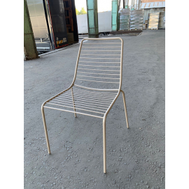 Металлический стул Ла Мели New серо-бежевый