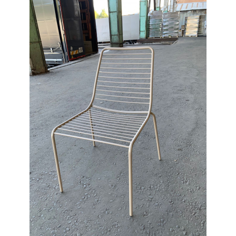 Металлический стул Ла Мели New серо-бежевый