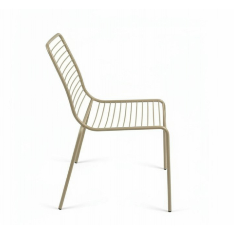 Металлический стул Ла Мели New серо-бежевый