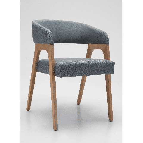 Кресло Берни каркас натуральный обивка Kiton-06