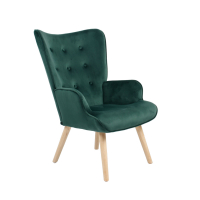 Кресло Хью велюр темно-зеленый