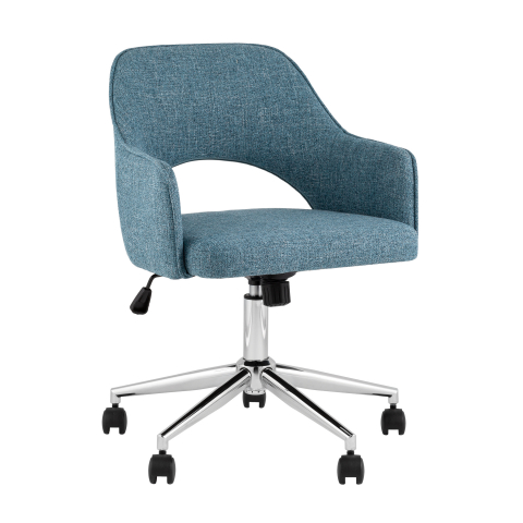 Кресло офисное Кларк рогожка синий