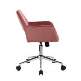 Кресло офисное Ross велюр розовый