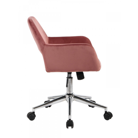 Кресло офисное Ross велюр розовый