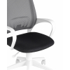 Кресло офисное TopChairs ST-BASIC-W серый крестовина пластик белый