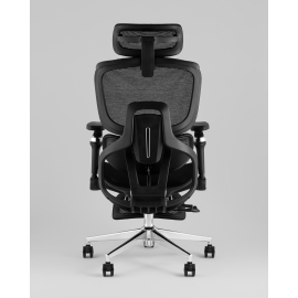 Кресло офисное TopChairs Prodigy с оттоманкой черный