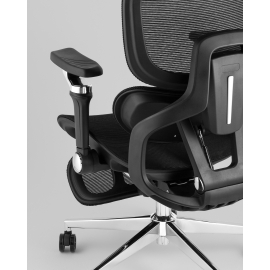 Кресло офисное TopChairs Prodigy с оттоманкой черный